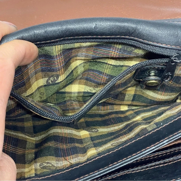 Pre-owned Derec Alexander Men Cross body Genuine Black Leather Bag - Picture 6 of 16